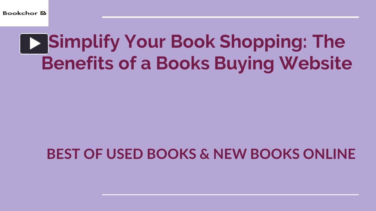 PPT – Simplify Your Book Shopping: The Benefits of a Books Buying ...