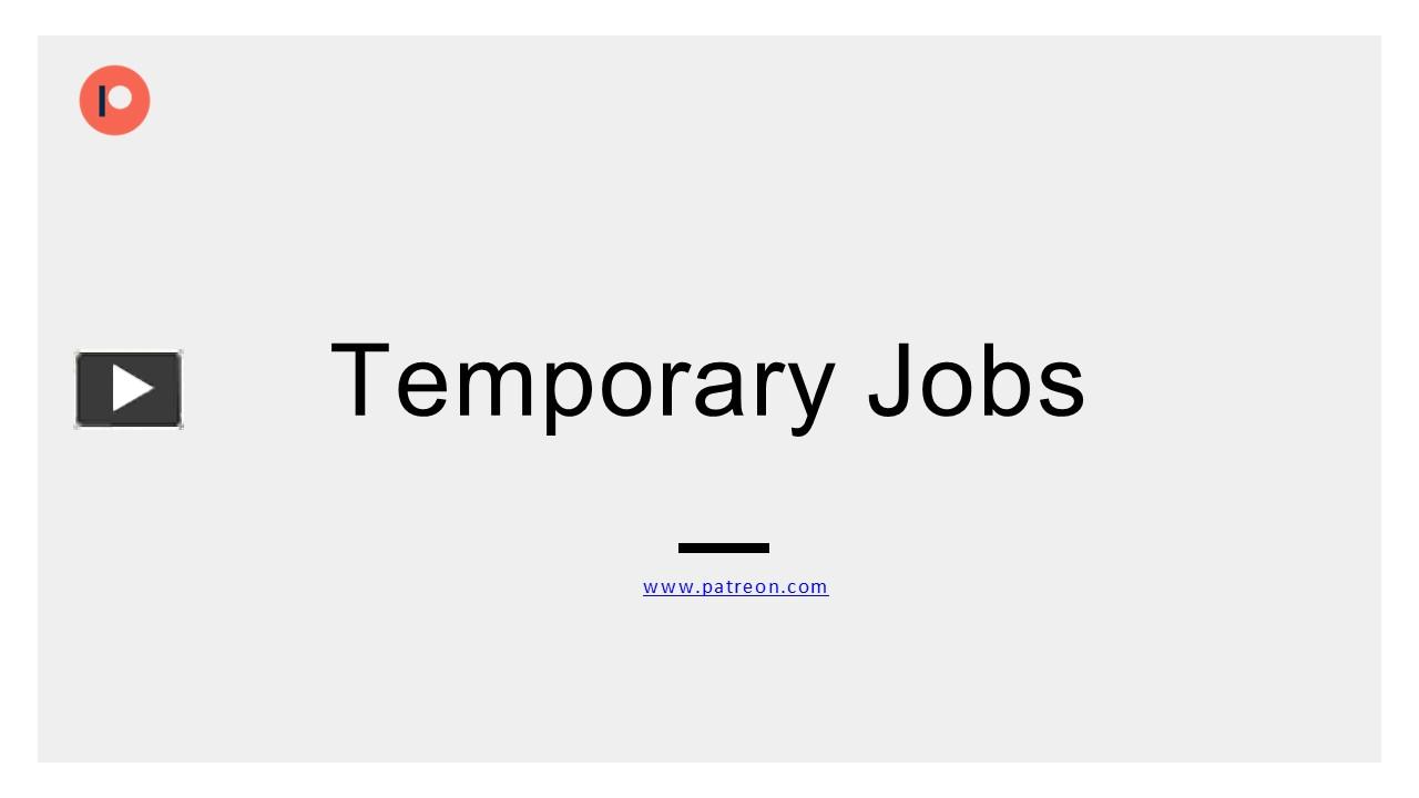 PPT Temporary Jobs PowerPoint presentation free to download id 97f87cMjE0Y