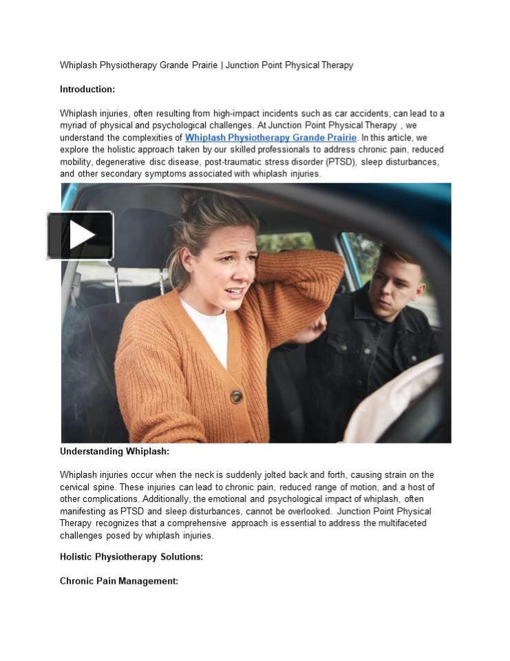 PPT Whiplash Physiotherapy Grande Prairie Junction Point Physical Therapy PowerPoint