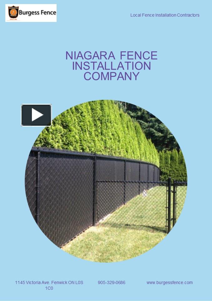 PPT Burgess Fence The Best & Reliable Niagara Fence Installation