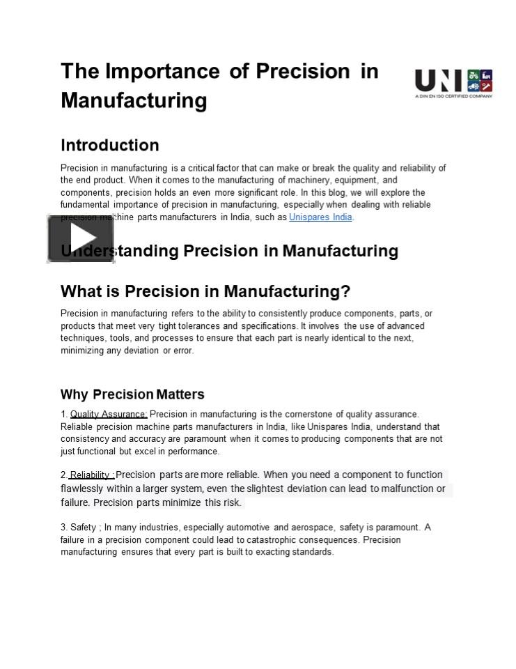 PPT reliable precision machine parts manufacturers in india