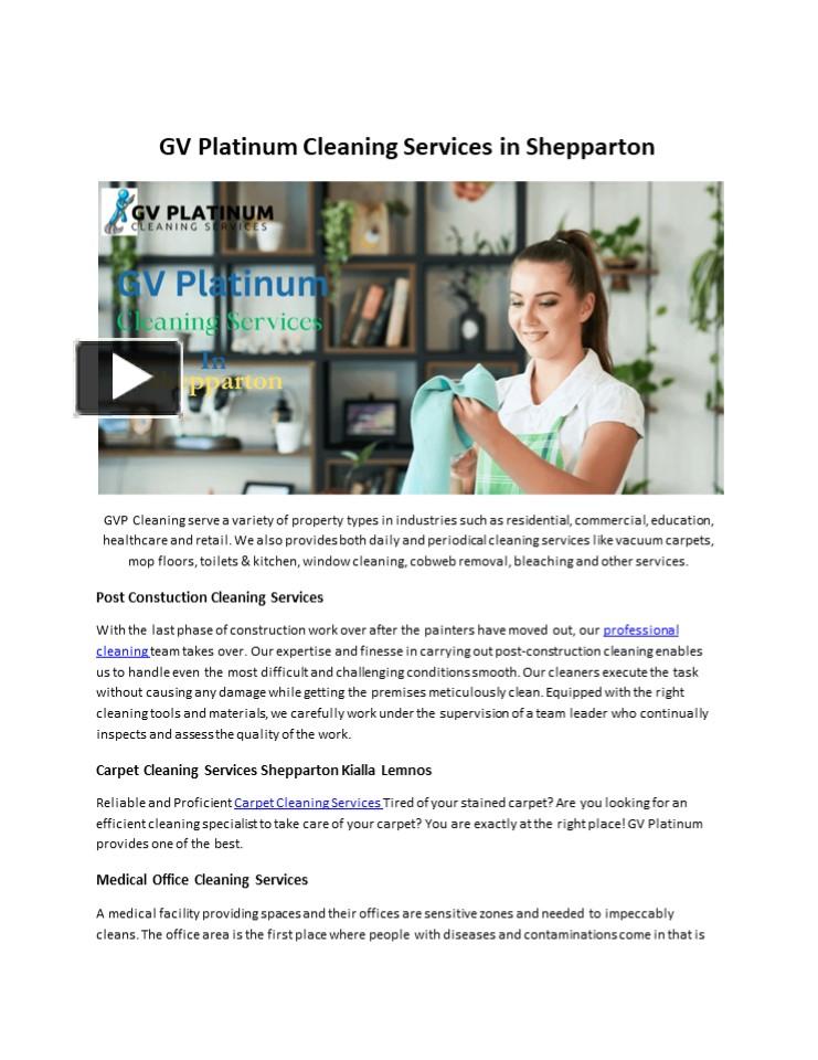 PPT GV Platinum Cleaning Services in Shepparton PowerPoint