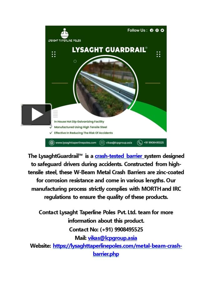 PPT Road Safety Barriers Suppliers PowerPoint presentation free to