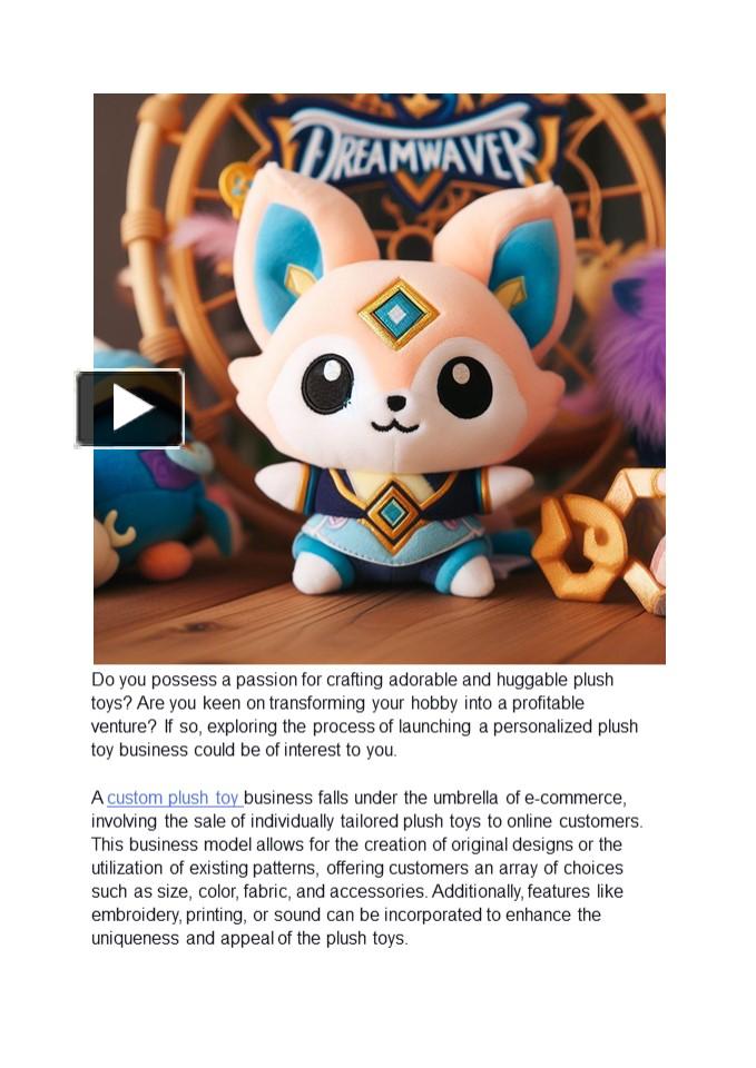PPT How to Start a Custom Plush Toy Business PowerPoint presentation