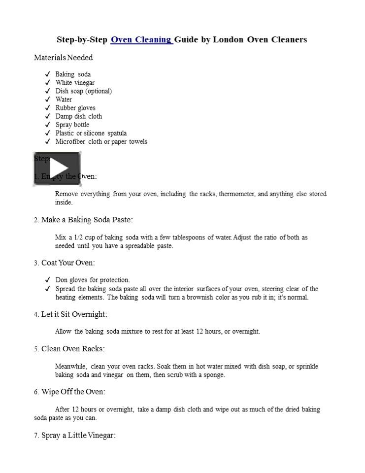 PPT Step by step oven cleaning guide PowerPoint presentation free