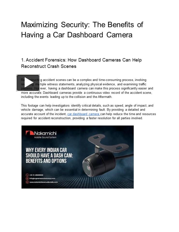 PPT Maximizing Security The Benefits of Having a Car Dashboard