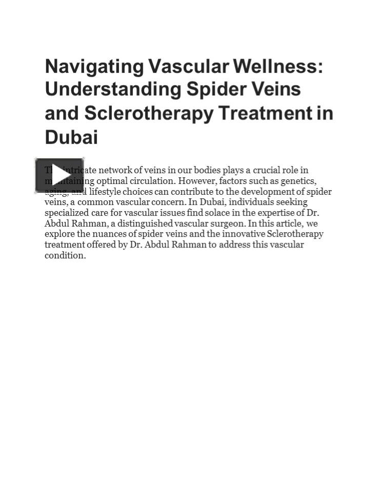 PPT Navigating Vascular Wellness, Understanding Spider Veins and
