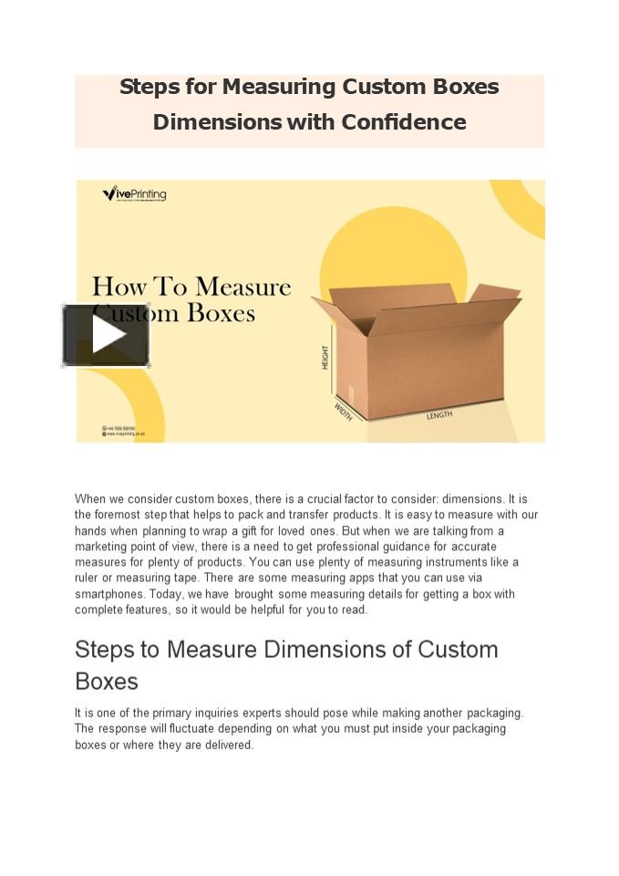 PPT Steps for Measuring Custom Boxes Dimensions with Confidence