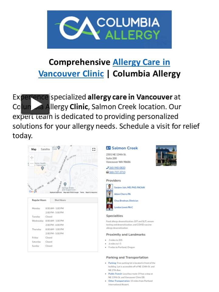 PPT Comprehensive Allergy Care in Vancouver Columbia Allergy Clinic