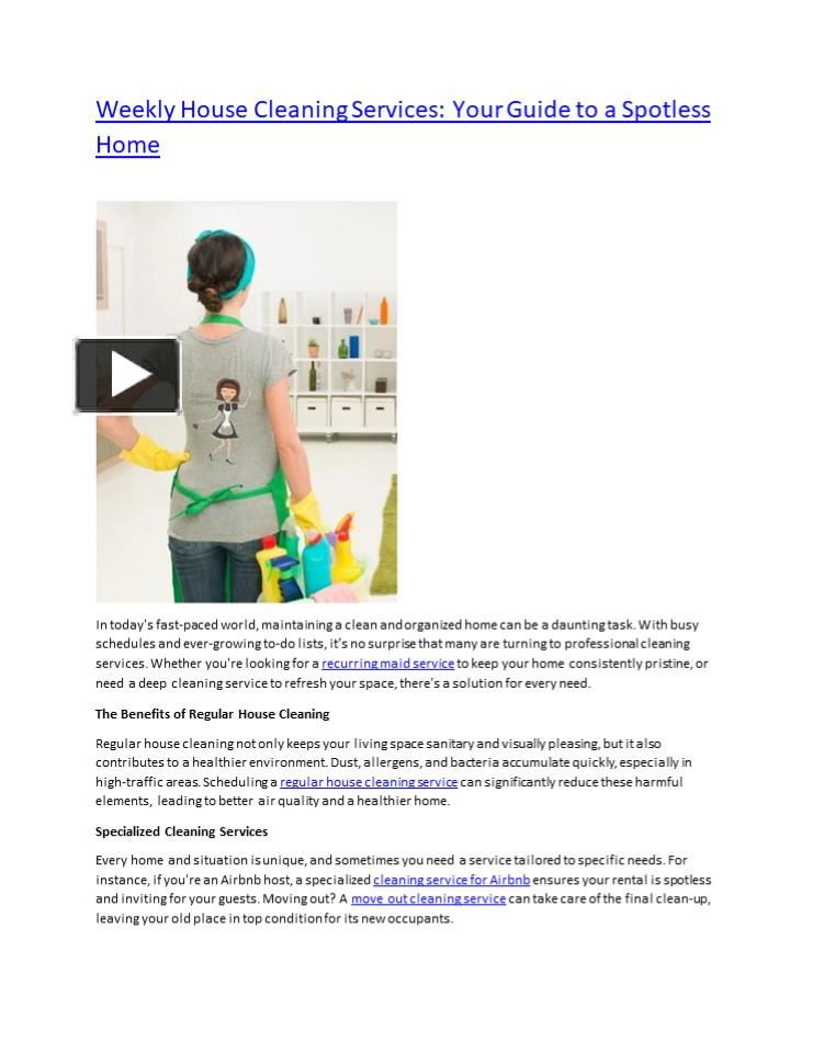 PPT Expert Home Cleaners Uptown Premium Weekly House Cleaning