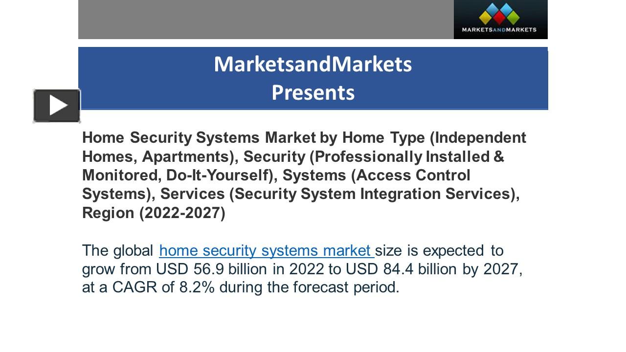 PPT Home Security Systems Market Size, Share and Industry Trends