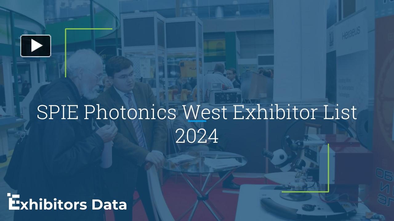 PPT SPIE Photonics West Exhibitor List 2024 PowerPoint presentation