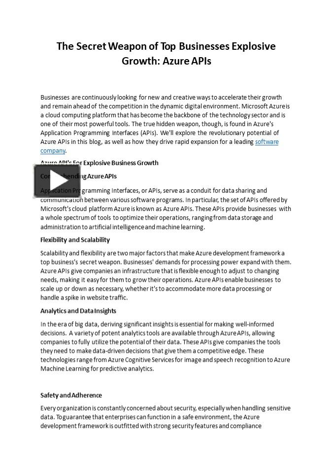 PPT The Secret Weapon of Top Businesses Explosive Growth Azure APIs(04)