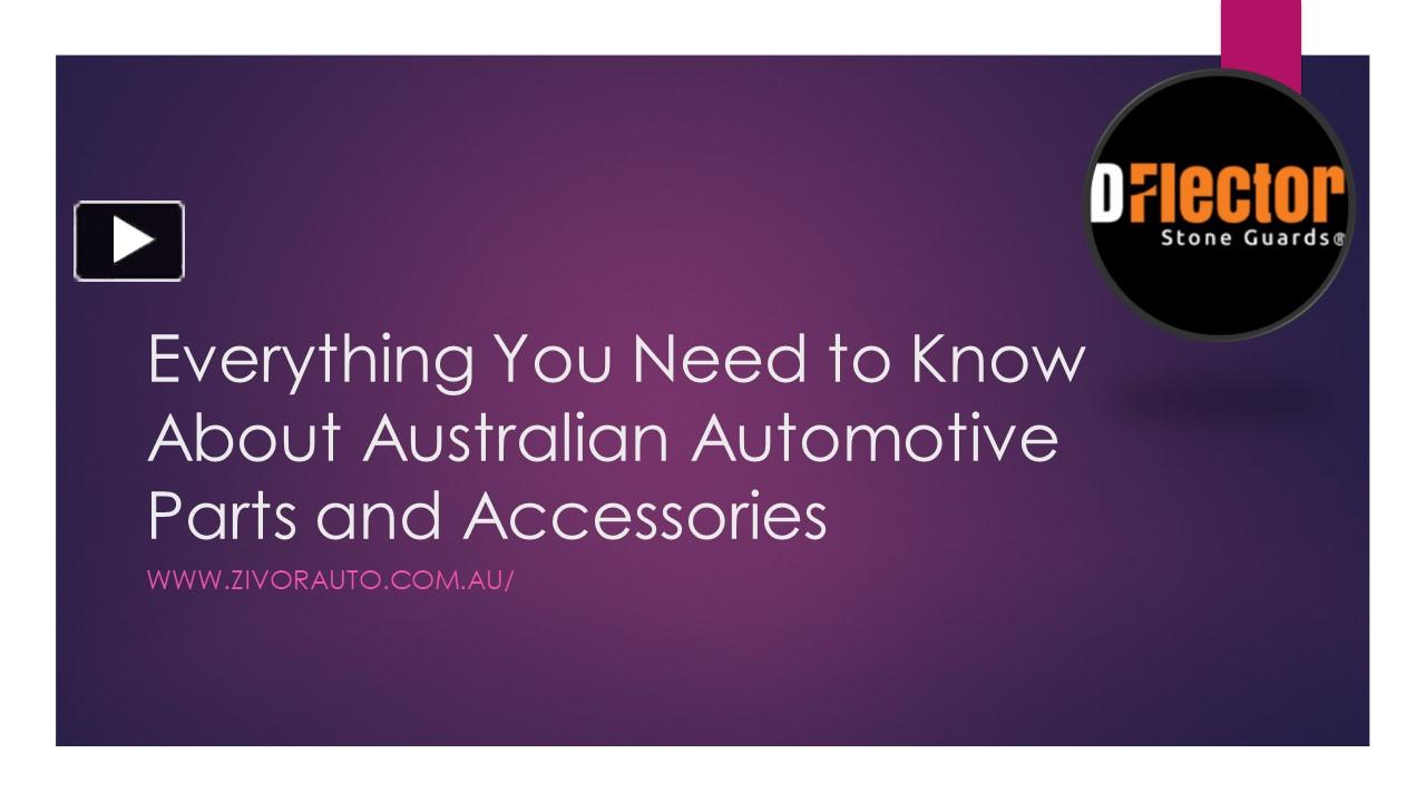 PPT Best Australian Automotive Parts and Accessories Zivor