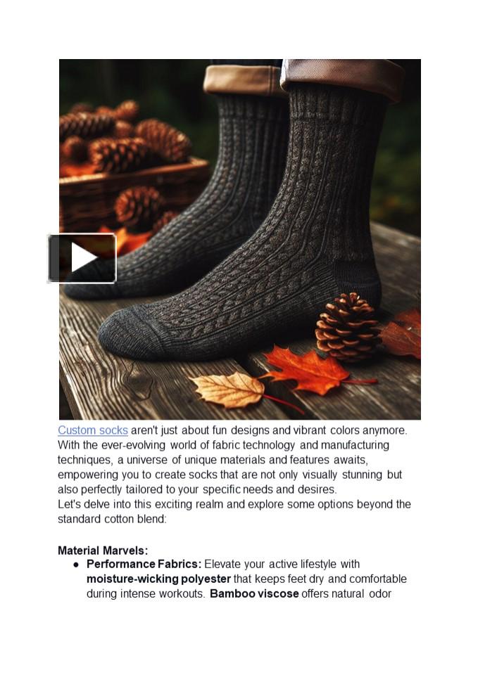 PPT – Beyond the Basics: Exploring Unique Sock Material and Feature 