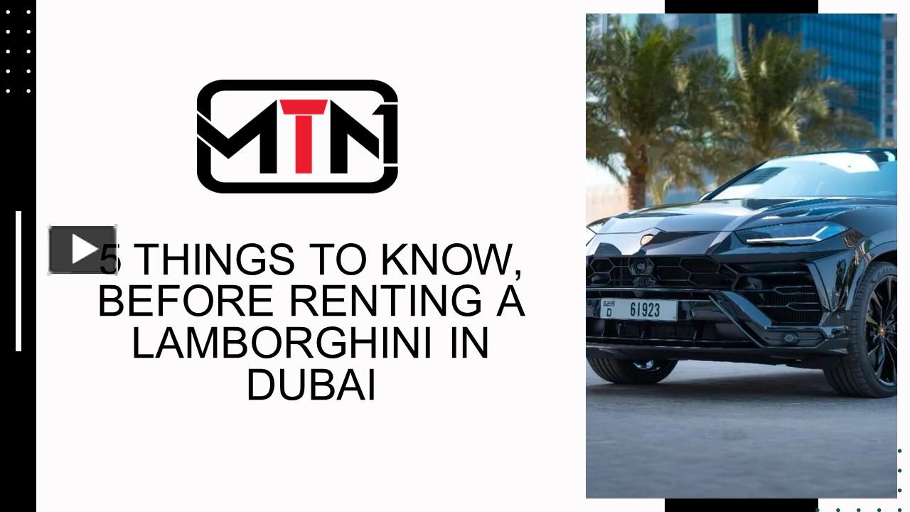 PPT 5 Things To Know, Before Renting A In Dubai