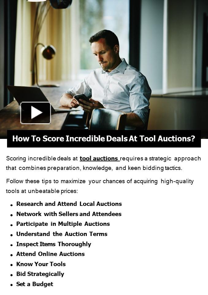 PPT How To Score Incredible Deals At Tool Auctions? PowerPoint