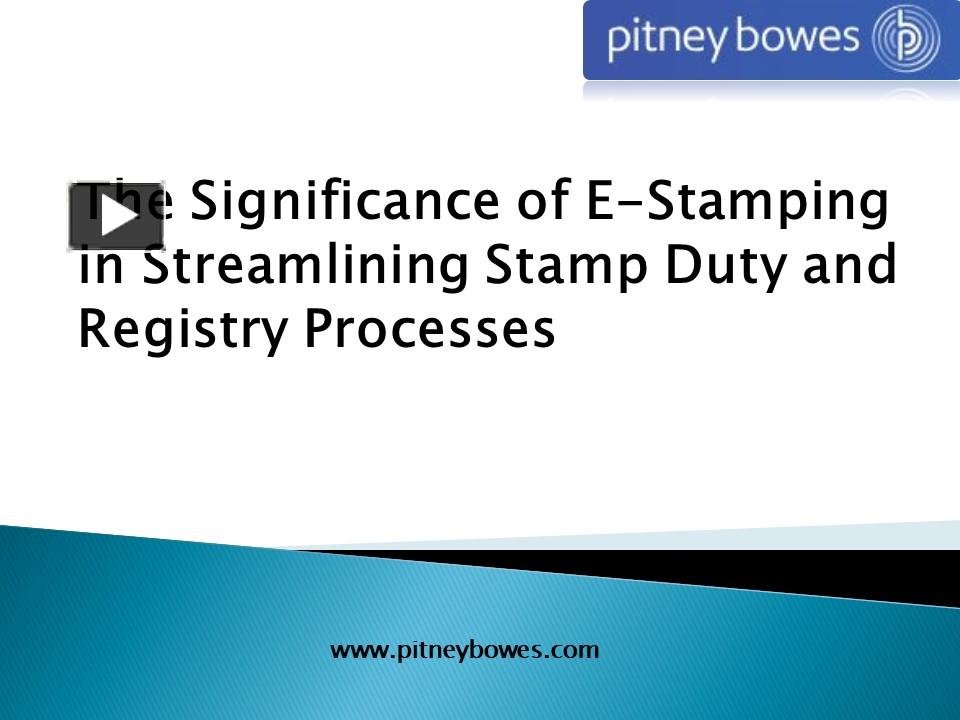 PPT EStamping PowerPoint presentation free to download id
