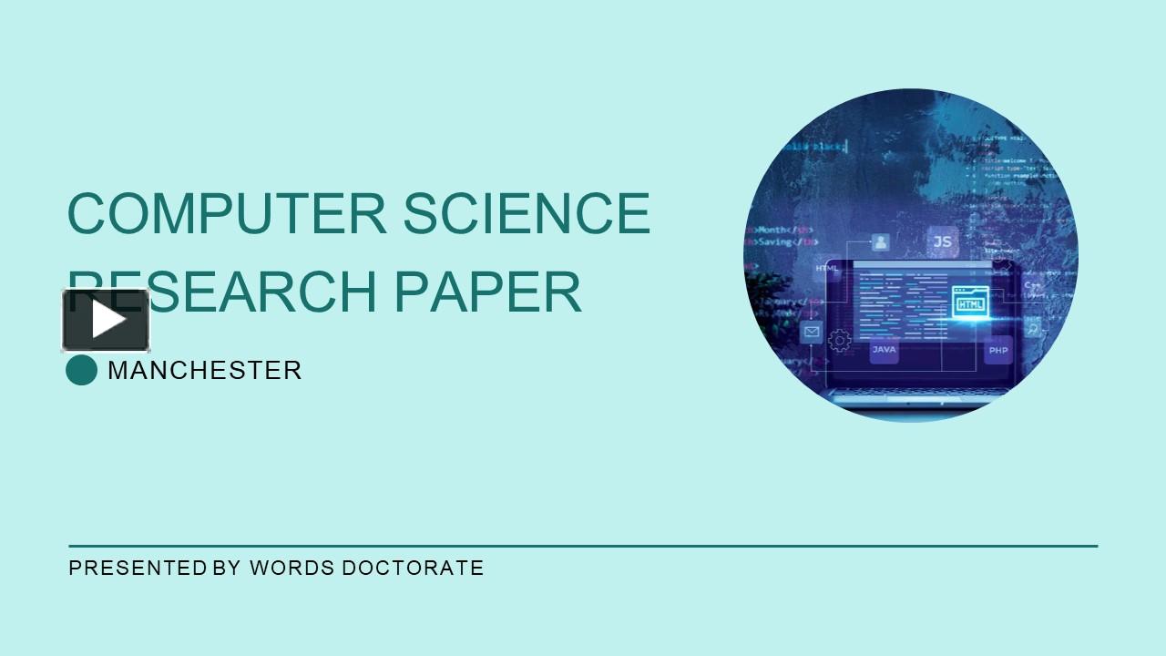 PPT The Significance of Computer Science Research Paper in Academic