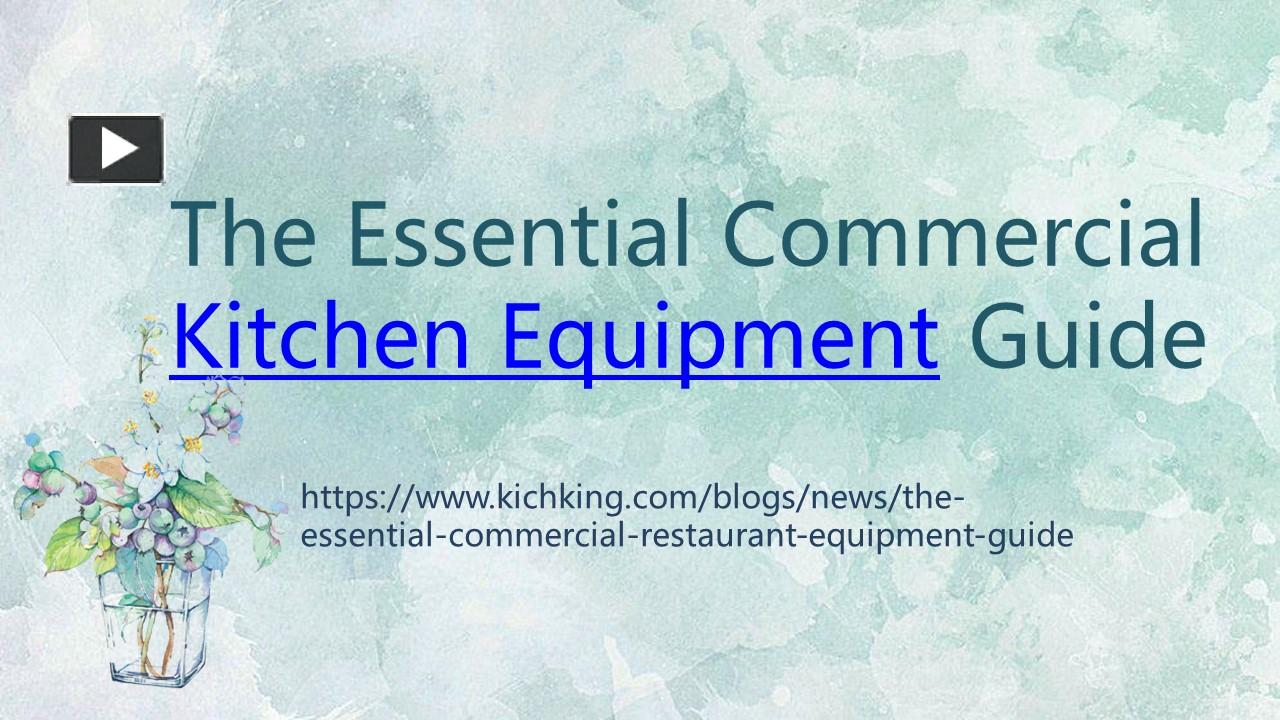 PPT – The Essential Commercial Kitchen Equipment Guide PowerPoint
