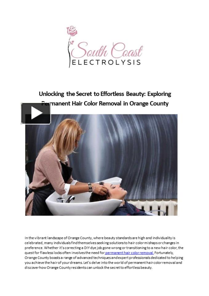 PPT Permanent Hair Removal in Orange County, CA SC Electrolysis