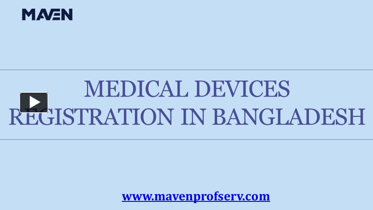 PPT Medical Devices Registration in Bangladesh PowerPoint