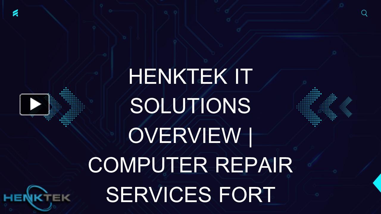 PPT HenkTek IT Solutions Overview Computer Repair Services Fort