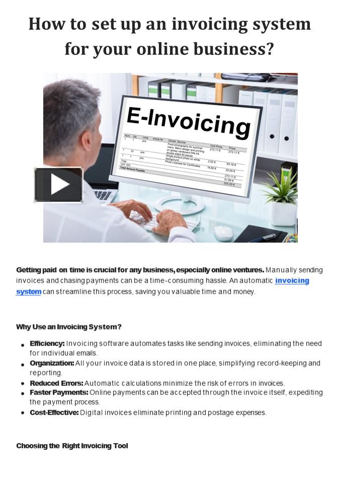 PPT – How to set up an invoicing system for your online business? PowerPoint presentation | free to download  - id: 990f92-NmYxM
