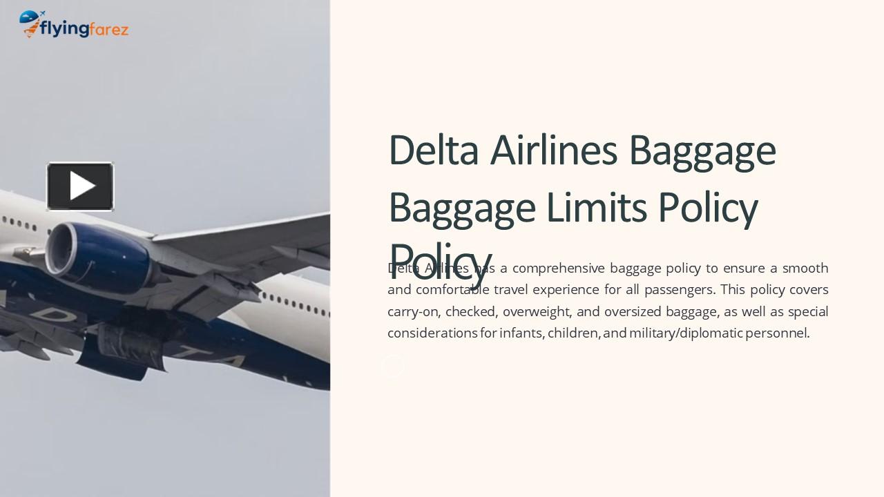 PPT Delta Airlines Baggage Limits Policy PowerPoint presentation