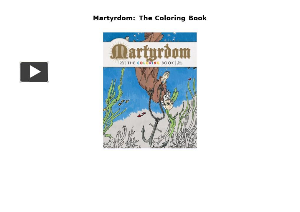 PPT – PDF DOWNLOAD Martyrdom: The Coloring Book PowerPoint presentation ...
