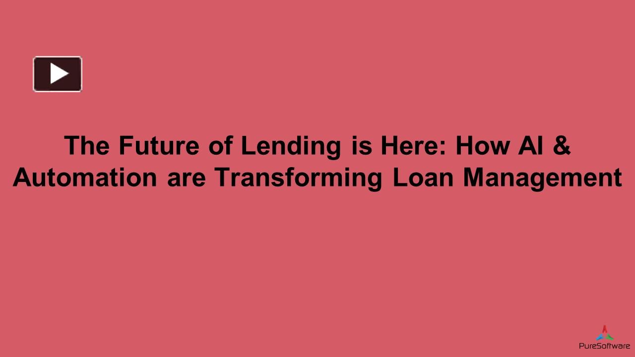 The Future of Lending is Here: How AI & Automation are Transforming ... 