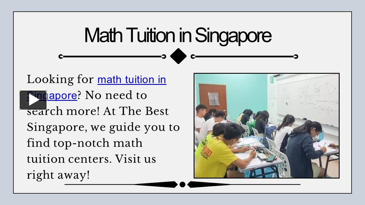 PPT – Math Tuition in Singapore PowerPoint presentation | free to ...