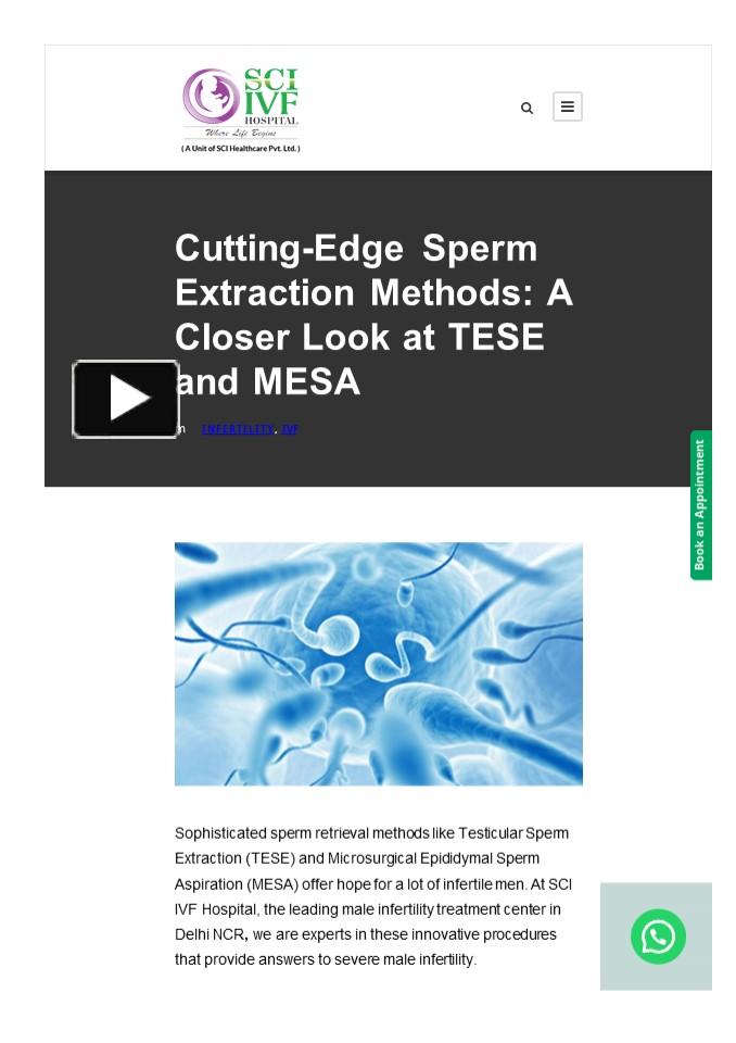 PPT CuttingEdge Sperm Extraction Methods A Closer Look at TESE and