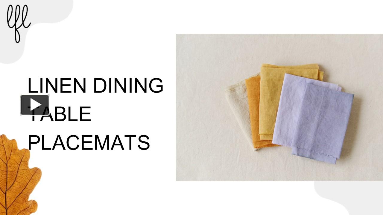 PPT linen Dining Table Placemats Love For Linen PowerPoint presentation free to download