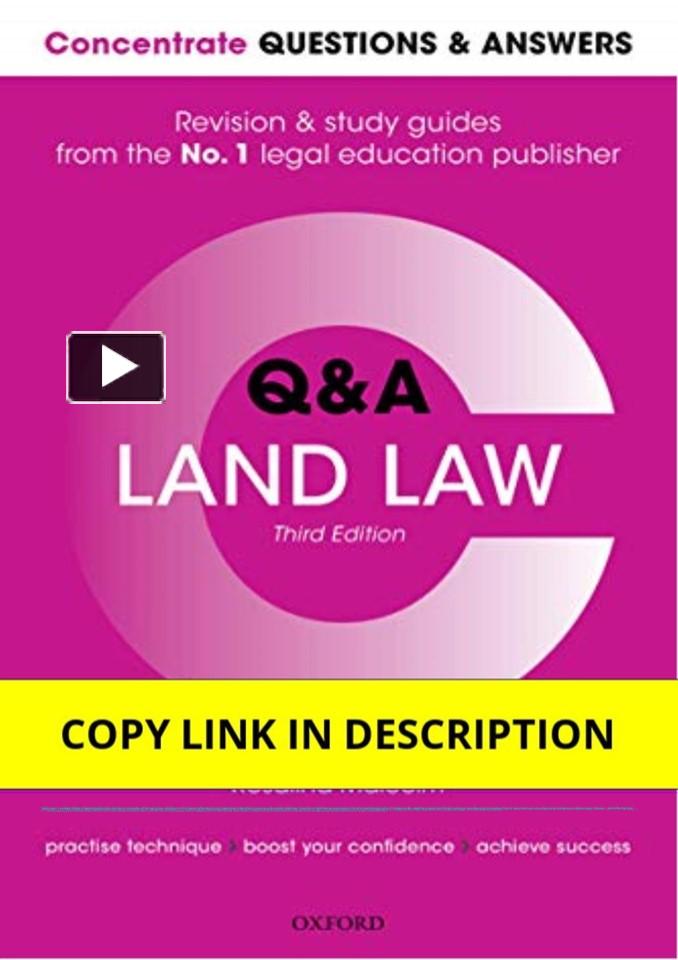 PPT – Download PDF Concentrate Questions and Answers Land Law: Law Q&A