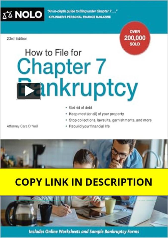 PPT PDF How to File for Chapter 7 Bankruptcy 23rd Edition, Kindle