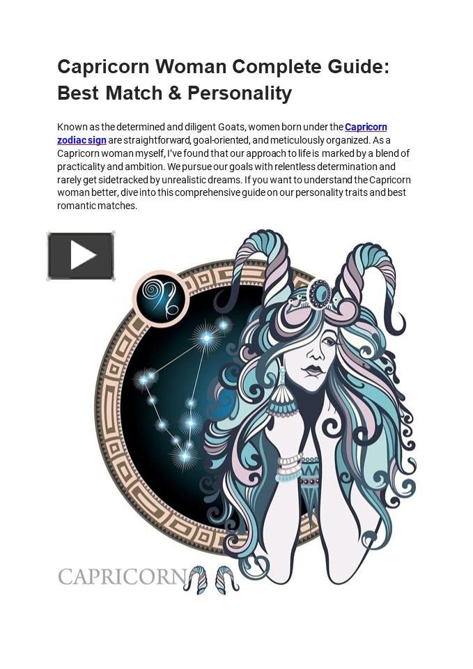 PPT Capricorn Woman Complete Guide Best Match & Personality