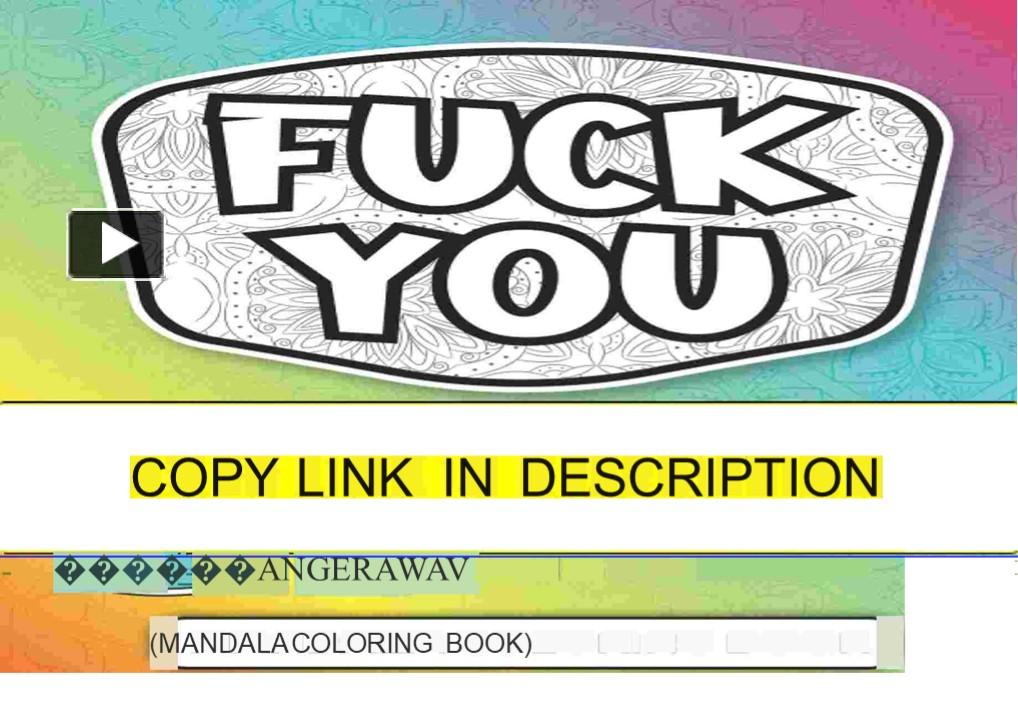 PDF Fuck You 50 Swear Words To Color Your Anger Away Mandala