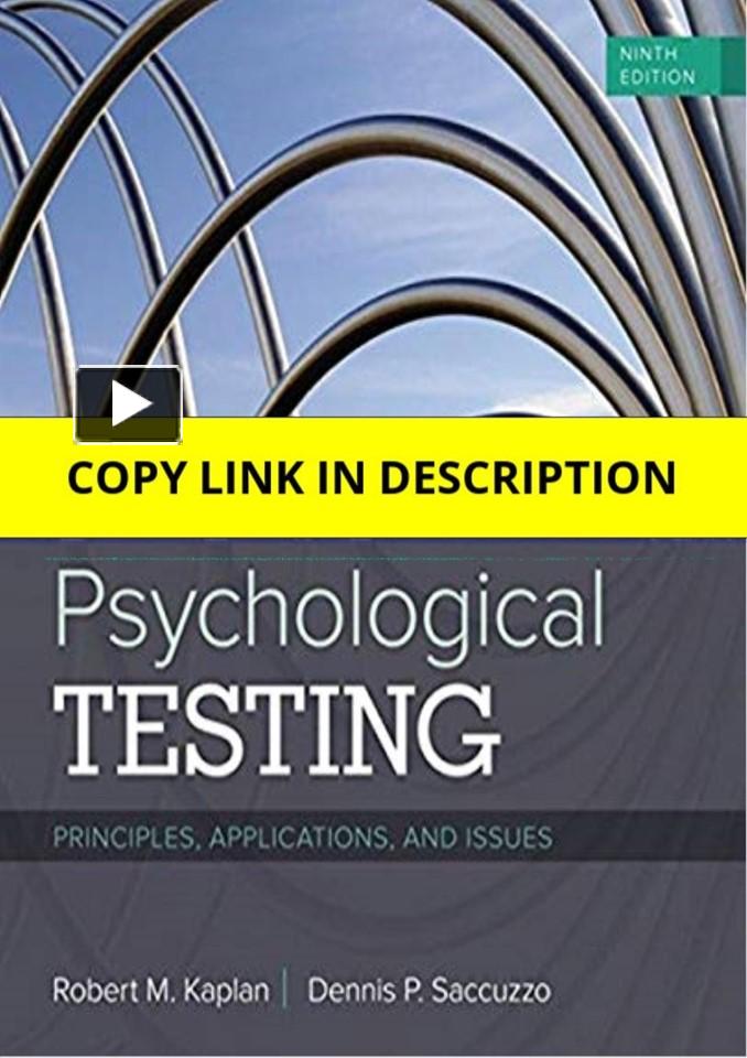 PSYCHOLOGICAL TESTING PRINCIPLES APPLICATIONS AND ISSUES 8TH EDITION visual data 5