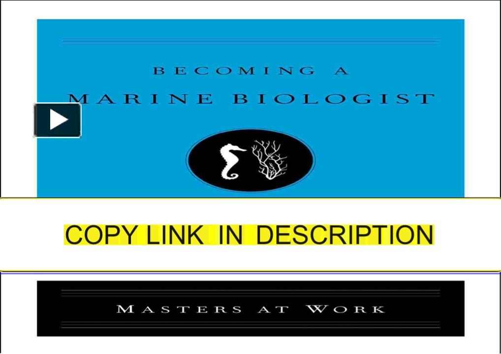 PPT – (PDF) Becoming a Marine Biologist (Masters at Work) [PDF ...
