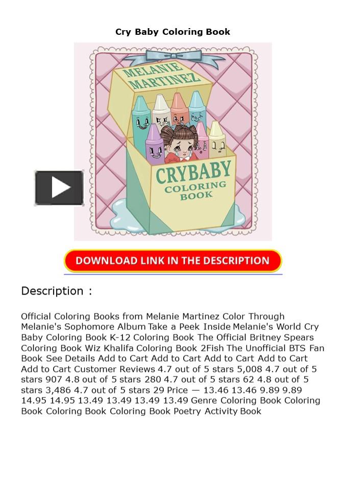 PDF Cry Baby Coloring Book presentation | free to download