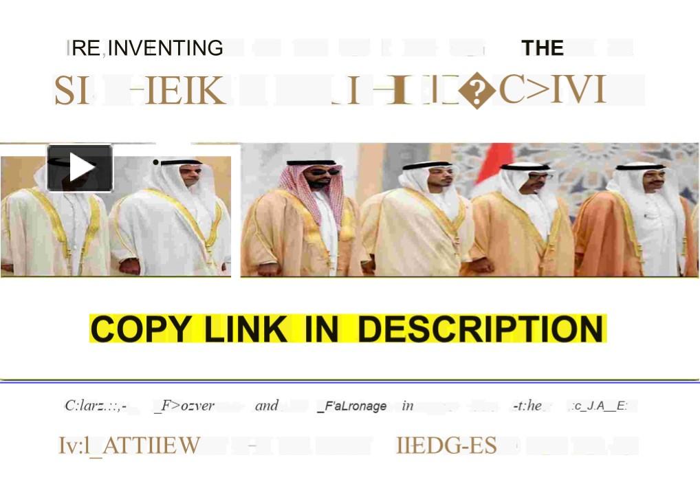 PPT [PDF] Reinventing the Sheikhdom Clan, Power and Patronage in