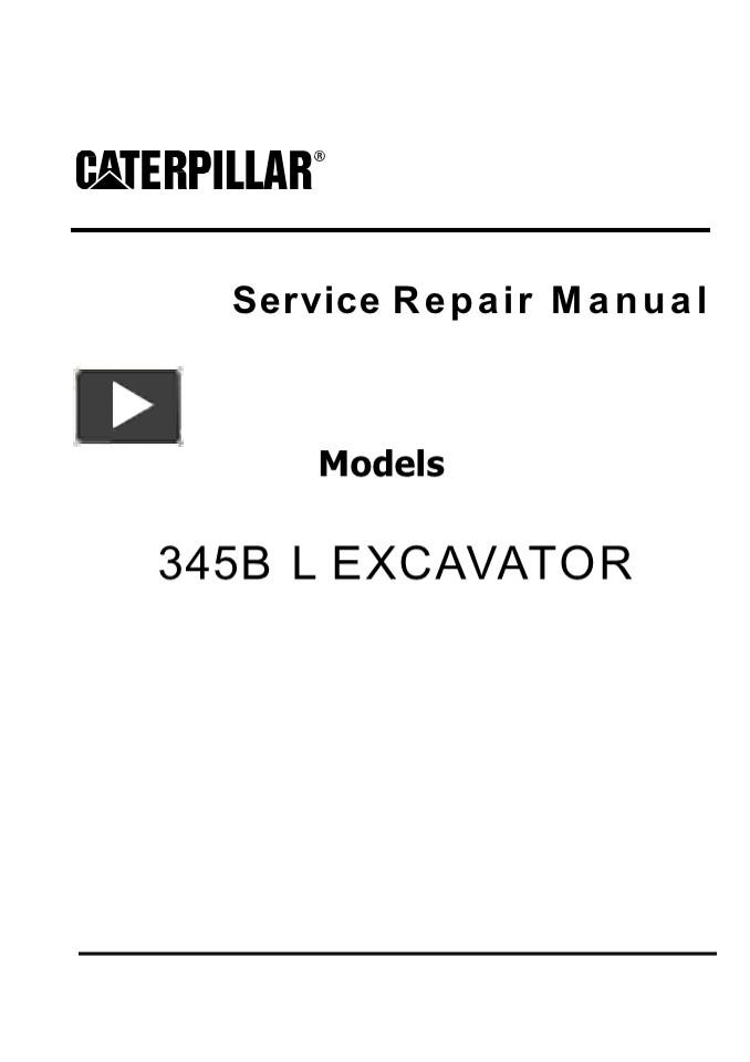 PPT Caterpillar Cat 345B L EXCAVATOR (Prefix 9CW) Service Repair