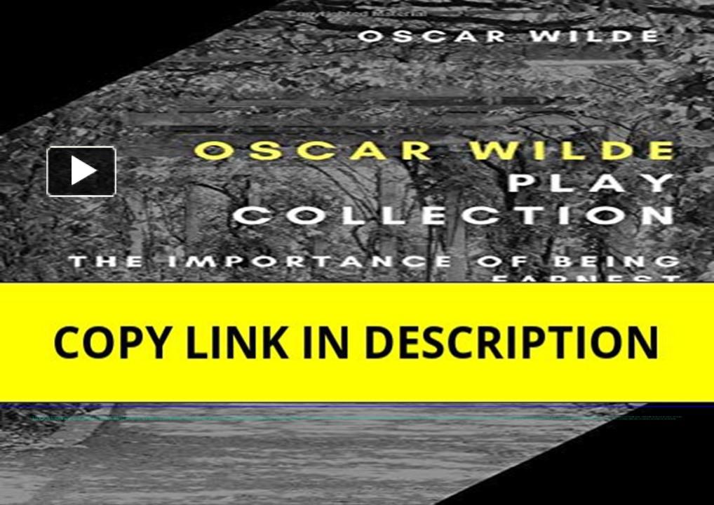 the importance of being earnest play pdf