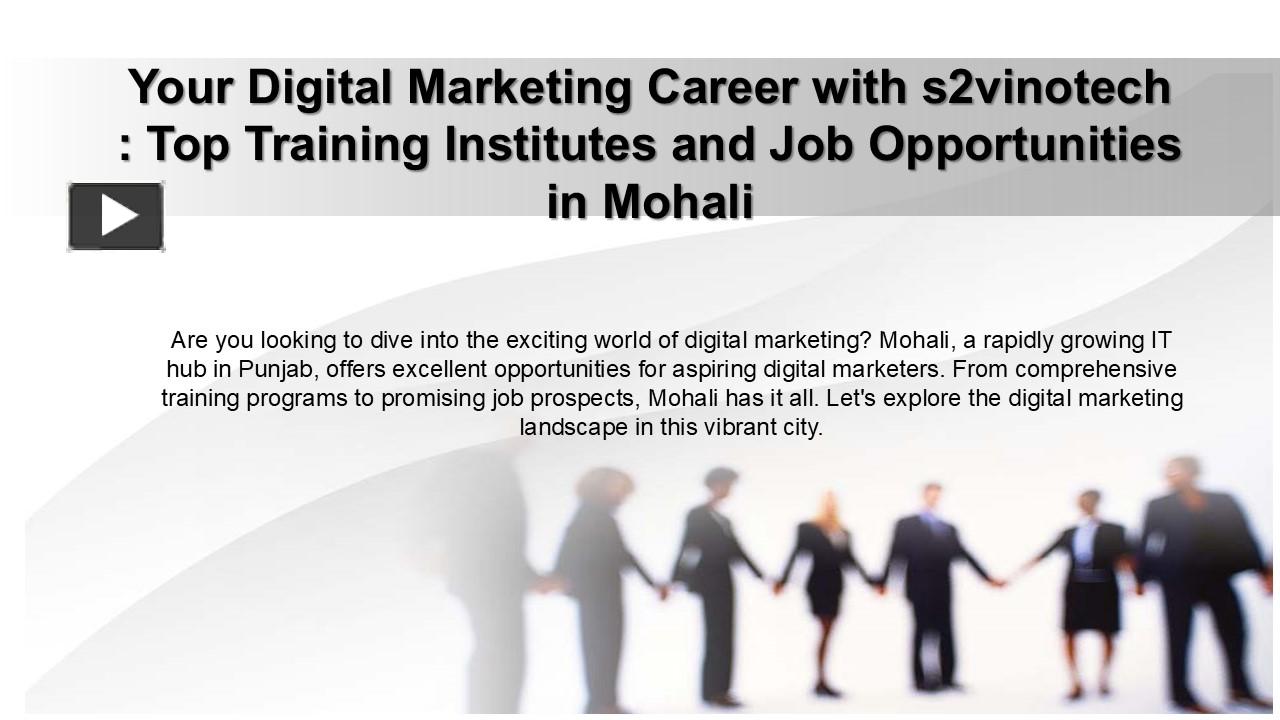 PPT Your Digital Marketing Career with s2vinotech Top Training