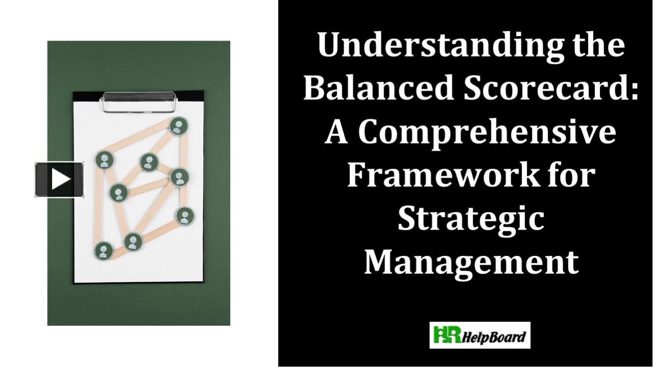 PPT What is a Balanced Scorecard PowerPoint presentation free to