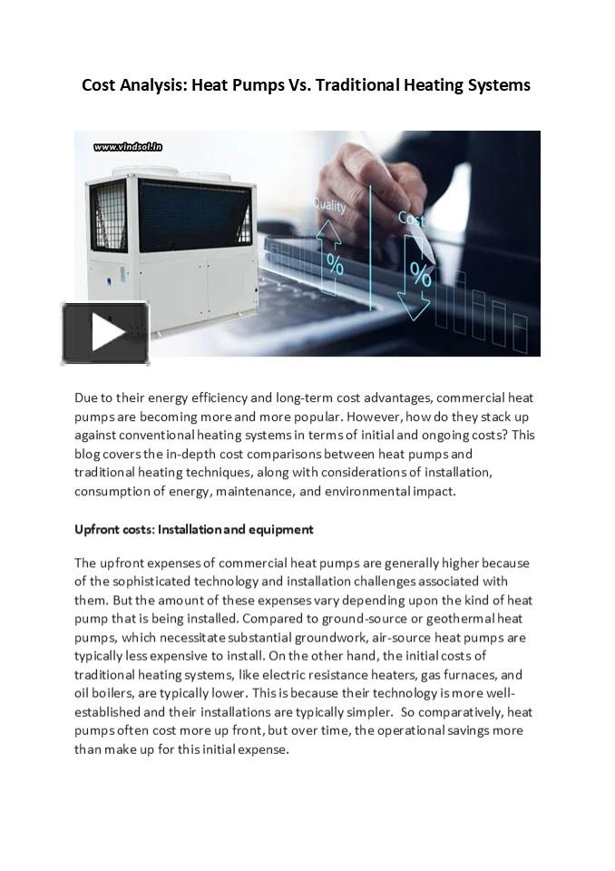 PPT Cost Analysis Heat Pumps Vs. Traditional Heating Systems