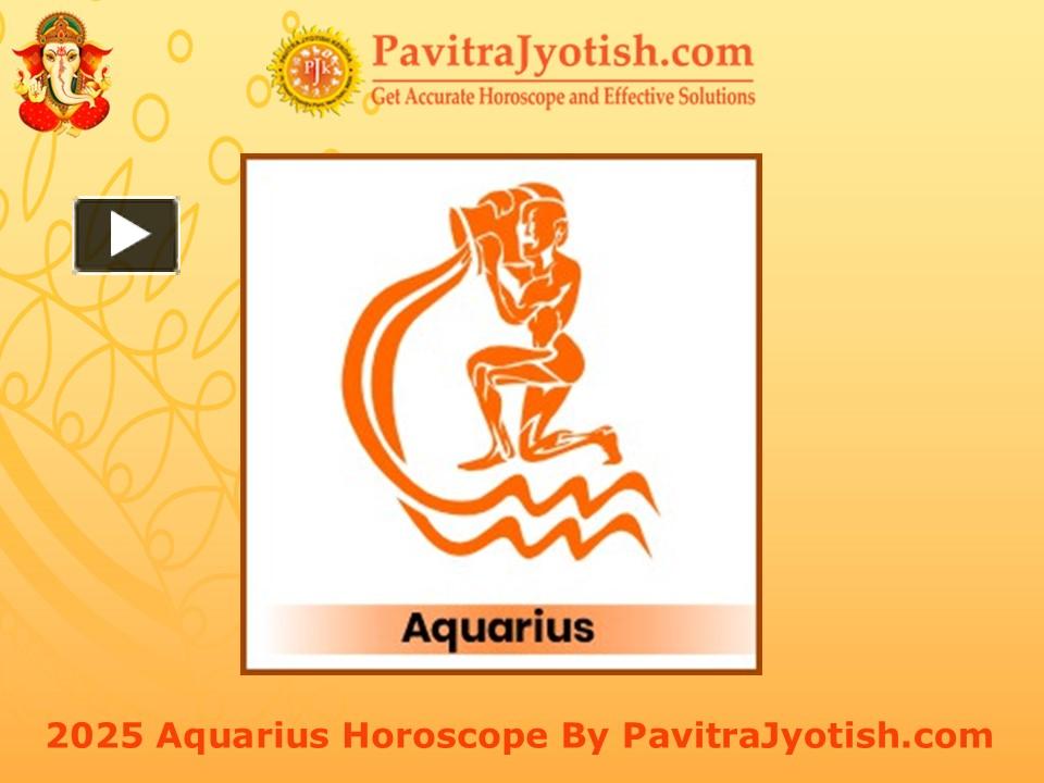 PPT 2025 Aquarius Yearly Horoscope PowerPoint presentation free to