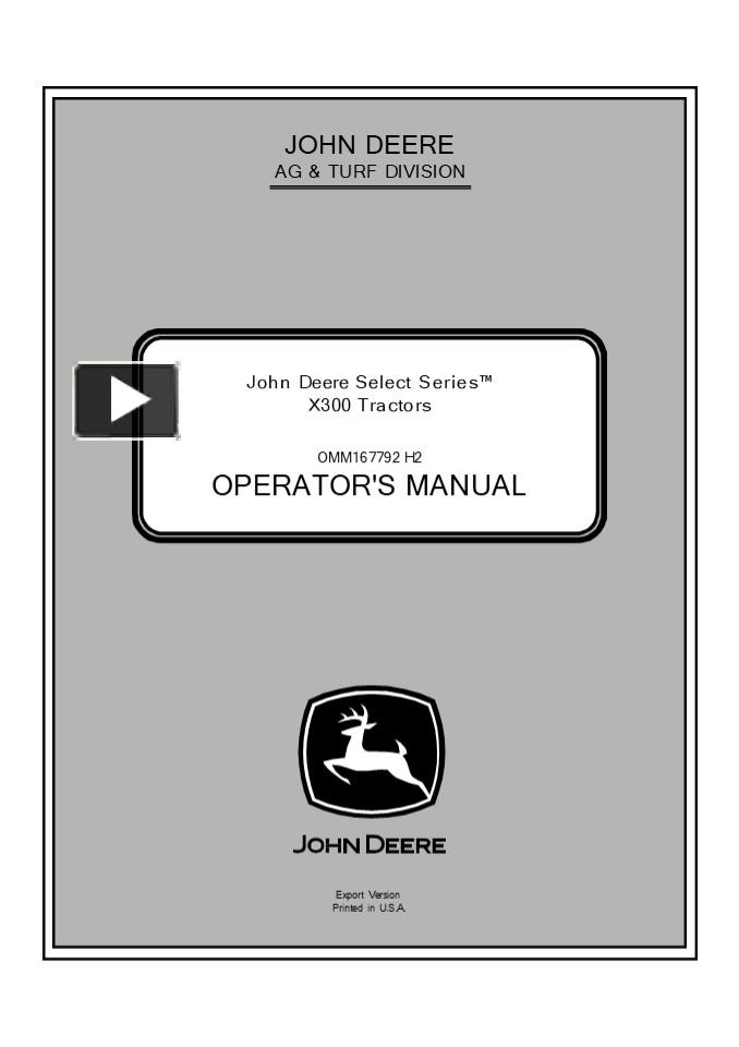 2012 JOHN DEERE X300 MANUAL PDF FREE DOWNLOAD visual data 4