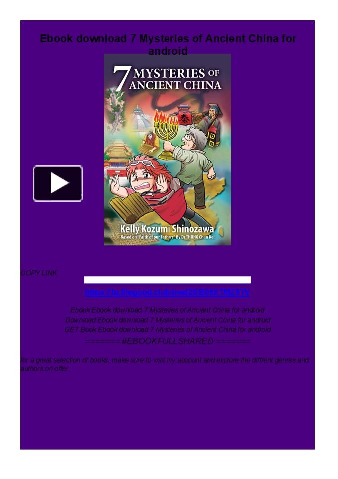 PPT – Ebook download 7 Mysteries of Ancient China for android ...